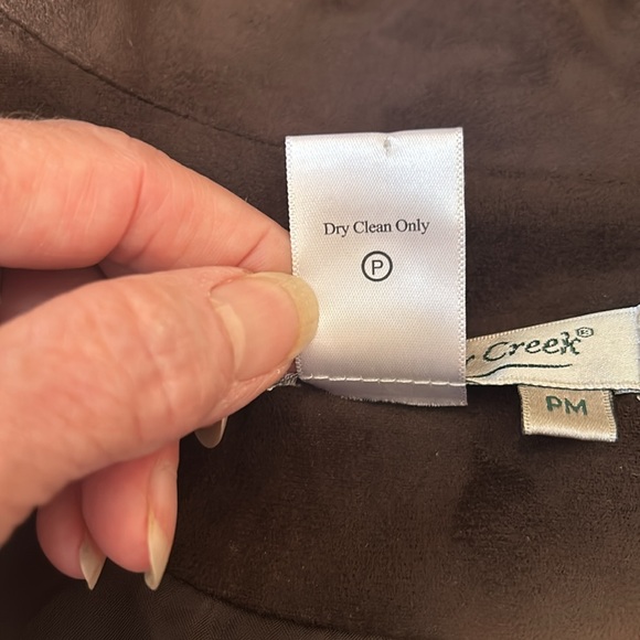 Vintage Chocolate Brown Microsuede Embroidered Jacket PM - Picture 8 of 11